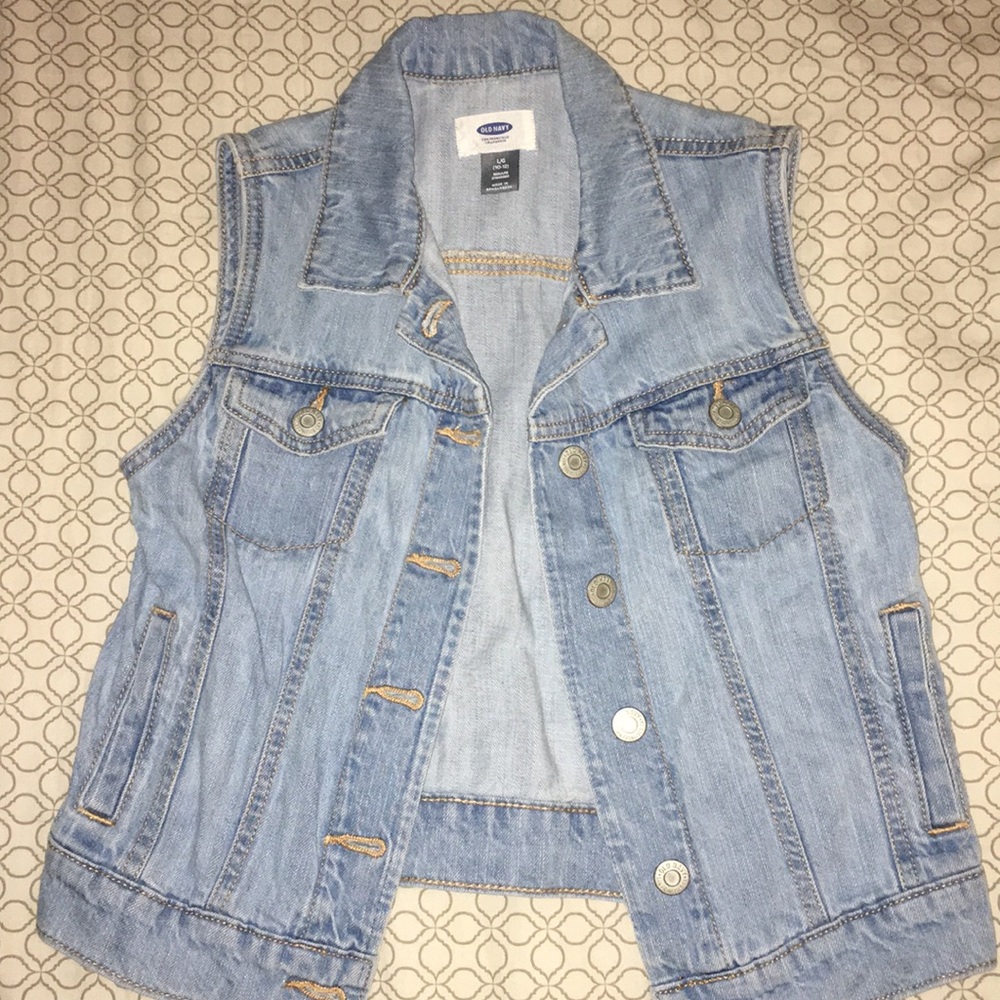 old navy denim vest